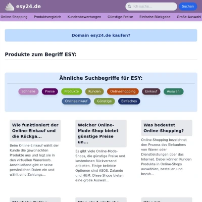 Screenshot esy24.de