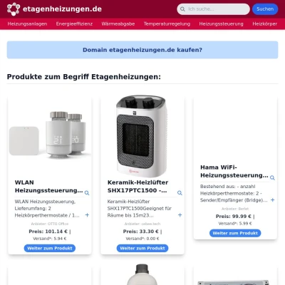 Screenshot etagenheizungen.de