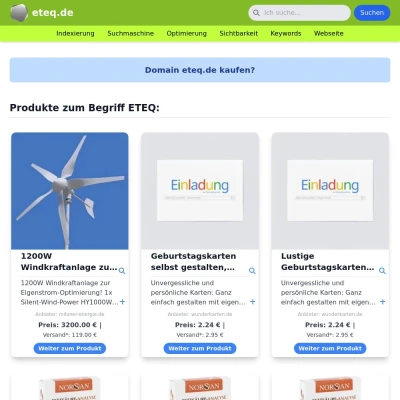 Screenshot eteq.de