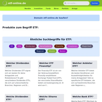 Screenshot etf-online.de