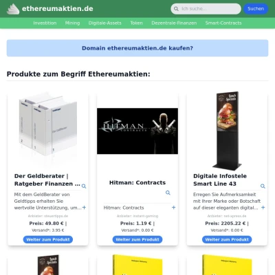 Screenshot ethereumaktien.de