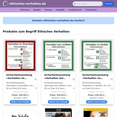 Screenshot ethisches-verhalten.de