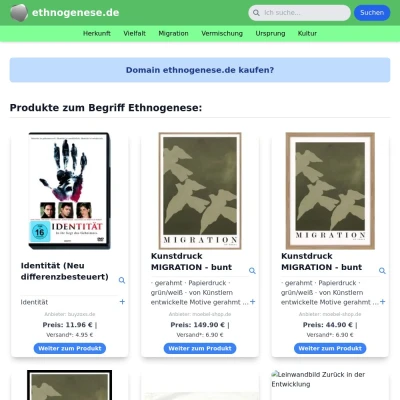 Screenshot ethnogenese.de