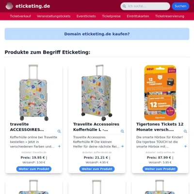 Screenshot eticketing.de
