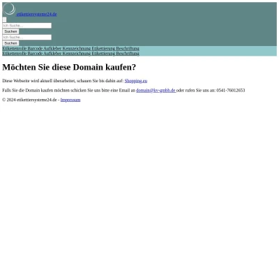 Screenshot etikettiersysteme24.de