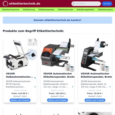 Screenshot etikettiertechnik.de