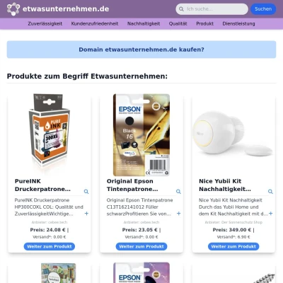 Screenshot etwasunternehmen.de