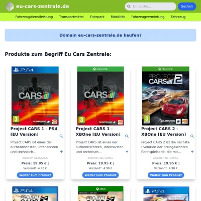 Screenshot eu-cars-zentrale.de