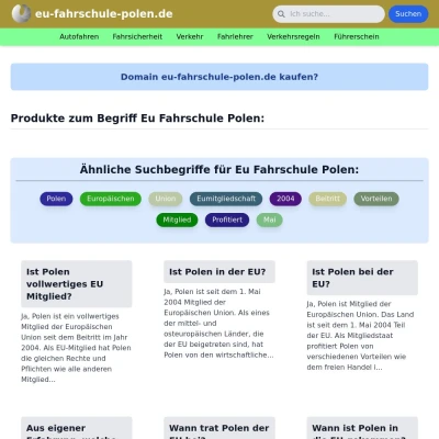 Screenshot eu-fahrschule-polen.de