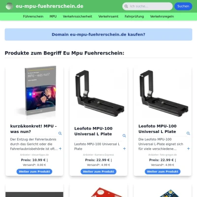 Screenshot eu-mpu-fuehrerschein.de