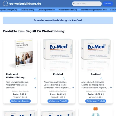 Screenshot eu-weiterbildung.de