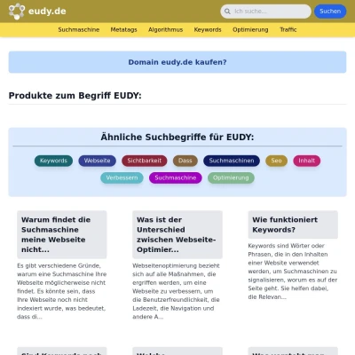 Screenshot eudy.de