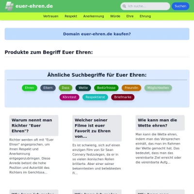 Screenshot euer-ehren.de