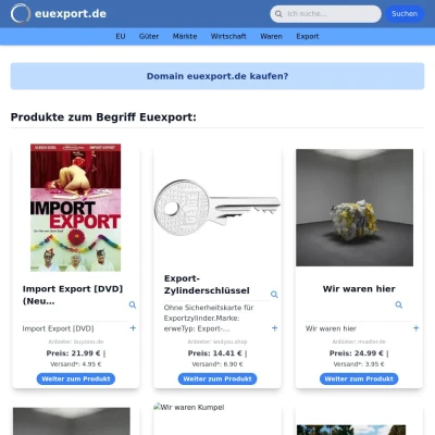 Screenshot euexport.de