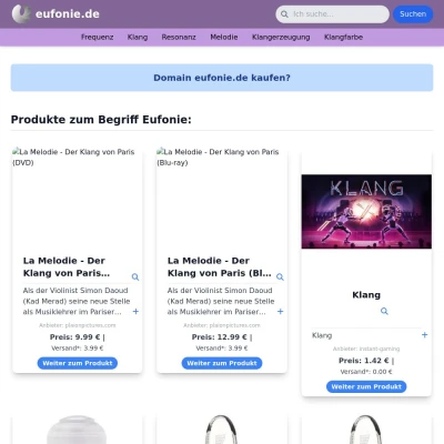 Screenshot eufonie.de