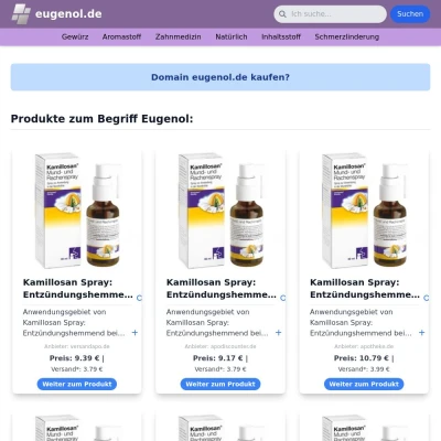 Screenshot eugenol.de