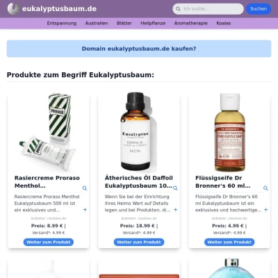 Screenshot eukalyptusbaum.de