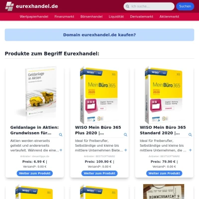 Screenshot eurexhandel.de