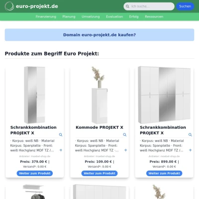 Screenshot euro-projekt.de