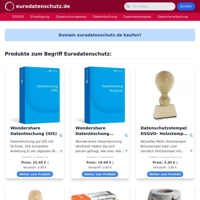 Screenshot eurodatenschutz.de