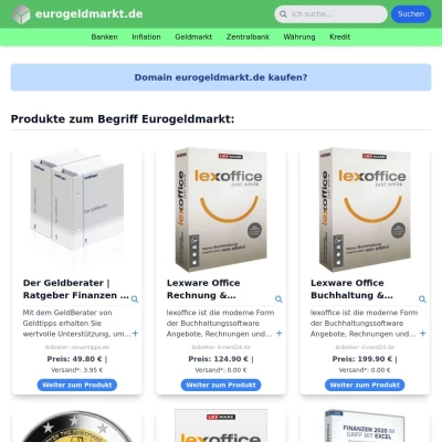 Screenshot eurogeldmarkt.de