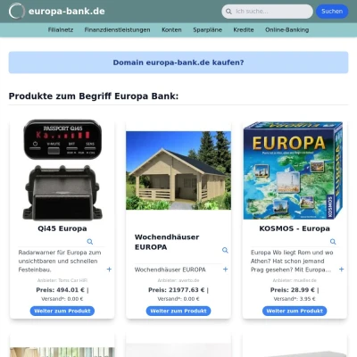 Screenshot europa-bank.de