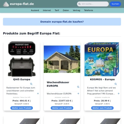 Screenshot europa-flat.de