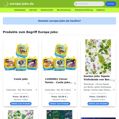 Screenshot europa-jobs.de