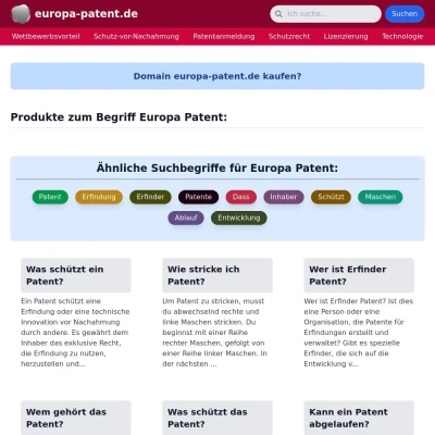 Screenshot europa-patent.de