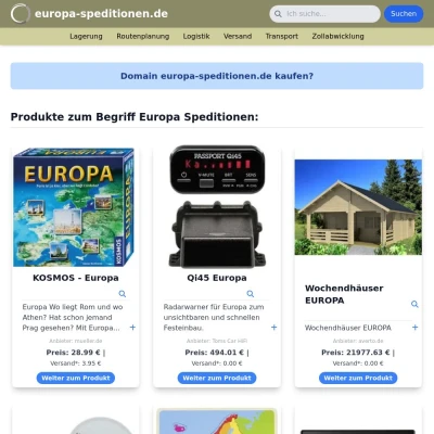 Screenshot europa-speditionen.de