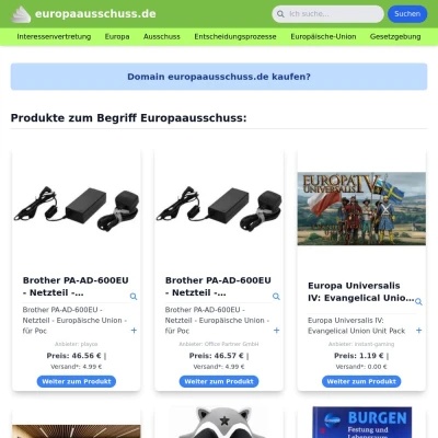 Screenshot europaausschuss.de