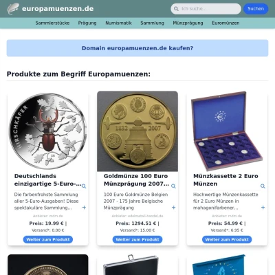 Screenshot europamuenzen.de