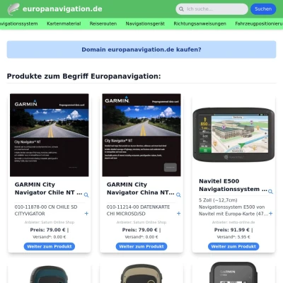 Screenshot europanavigation.de