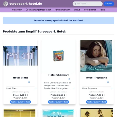 Screenshot europapark-hotel.de