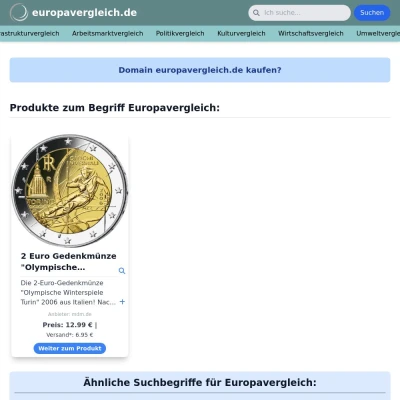 Screenshot europavergleich.de