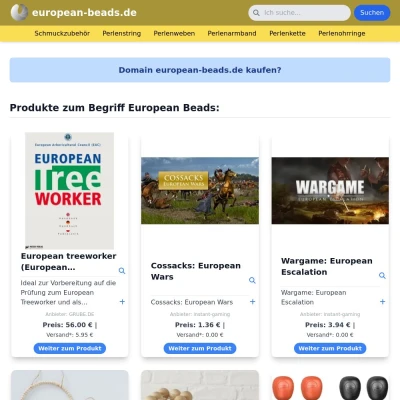 Screenshot european-beads.de