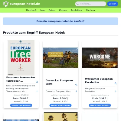 Screenshot european-hotel.de