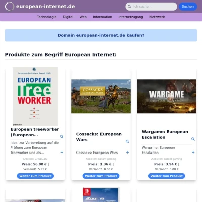 Screenshot european-internet.de