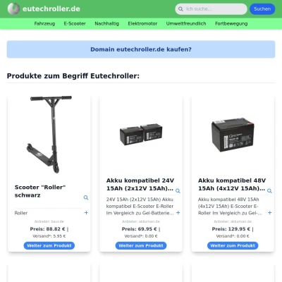 Screenshot eutechroller.de