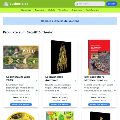 Screenshot eutheria.de