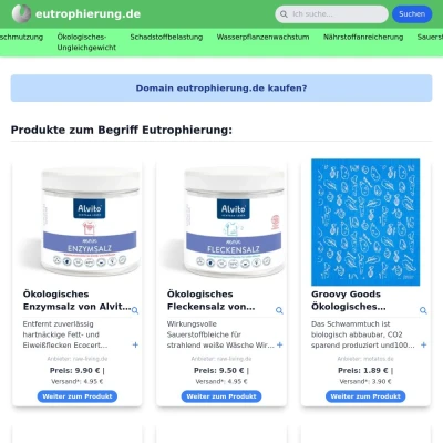 Screenshot eutrophierung.de