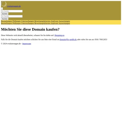 Screenshot evaluierungen.de