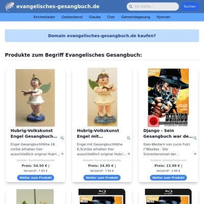 Screenshot evangelisches-gesangbuch.de