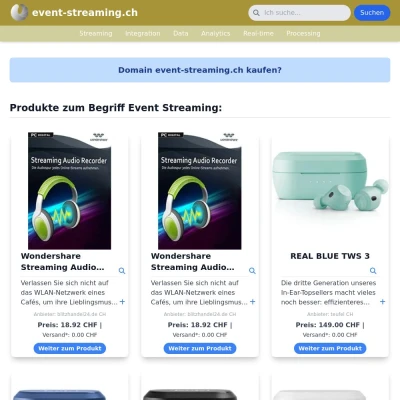 Screenshot event-streaming.ch