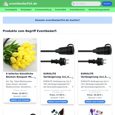 Screenshot eventbedarf24.de