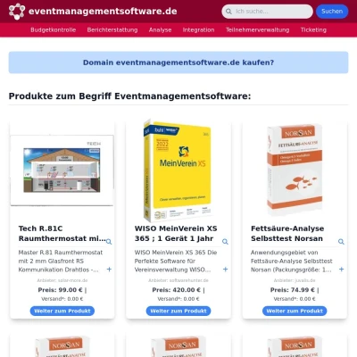 Screenshot eventmanagementsoftware.de