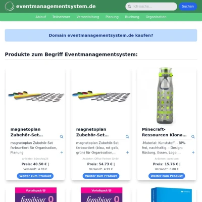 Screenshot eventmanagementsystem.de