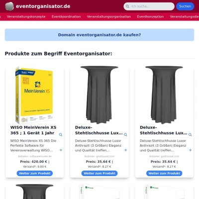 Screenshot eventorganisator.de