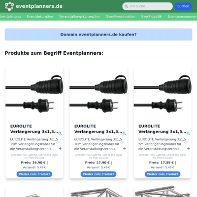 Screenshot eventplanners.de