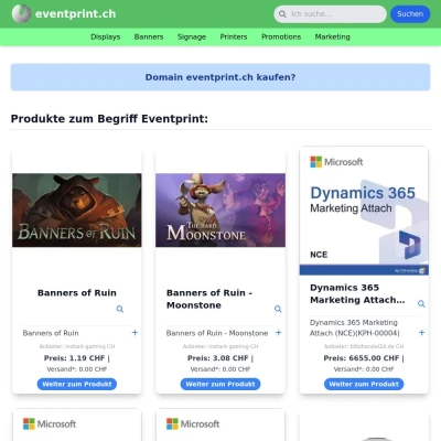 Screenshot eventprint.ch